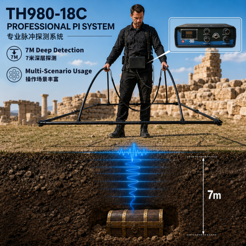 TREASURE HUNTER PULSED METAL DETECTOR TH-980(1.5m or 2m)